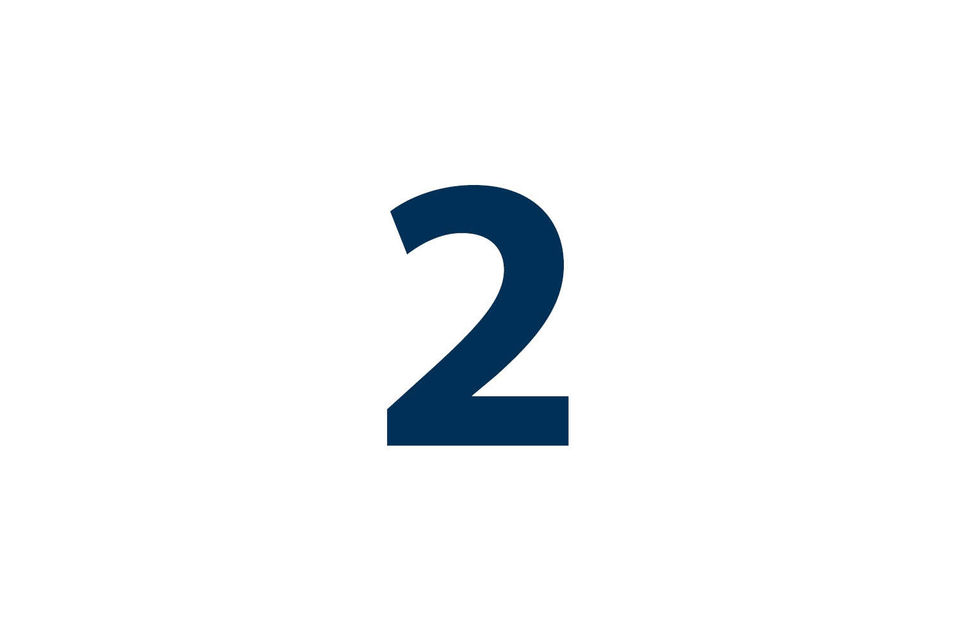 The number "two" can be seen in blue on a white background.