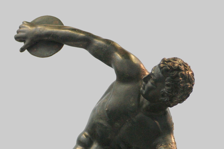 Bronzestatue eines Diskuswerfers