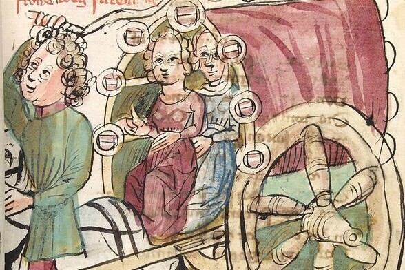 Symbolbild für den Podcast, mittelalteriche Buchzeichnung.