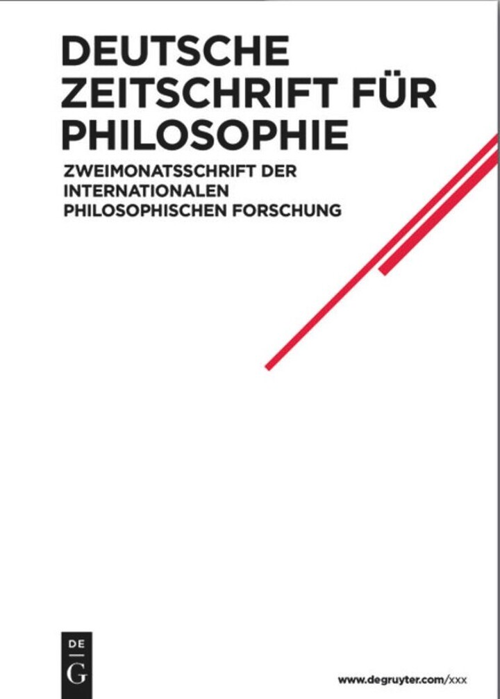 Cover Image "Deutsche Zeitschrift für Philosophie"