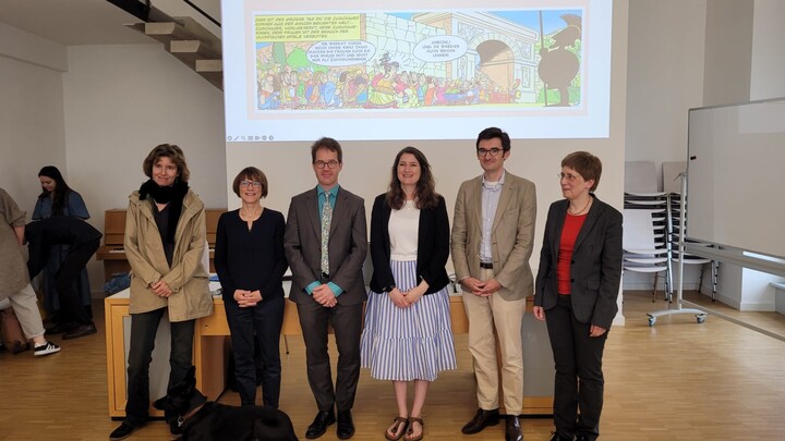 Gruppenfoto der Prüfungskomission der Dissertation mit Melanie Meaker