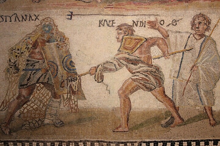 Kampf römischer Gladiatoren