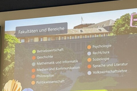 Ausschnitt aus der Präsentation der Studienkoordinationsstelle.