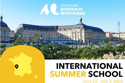 Flyer der International Summer School an der Université Bordeaux Montaigne