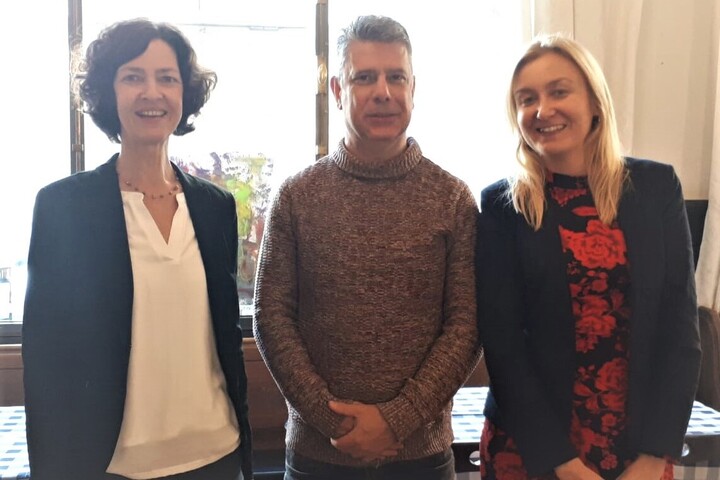 Gruppenfoto von Prof. Gronemann, Prof. Dr. Sancho Dobles und PD Dr. Agnieszka Komorowska