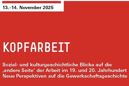 Titelseite des Flyers mit rotem Header und Tagungstitel sowie 3 Figuren mit Werkzeugen in der Hand und 4 Zahnrädern mit Wissenssymbolen