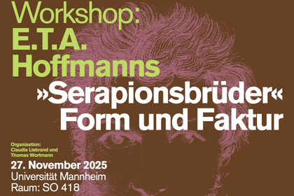 Plakat der Tagung zu E.T.A. Hoffmanns Serapionsbrüdern im Jahr 2025