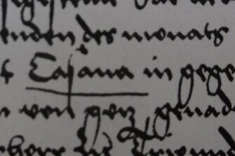 Handschriftlicher Text aus dem Mittelalter