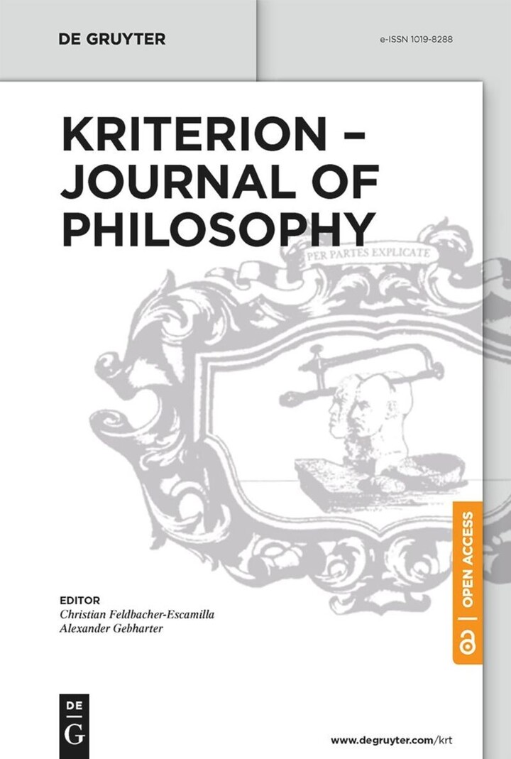Title with image and text from ‘Kriterion - Journal of Philosophy’.