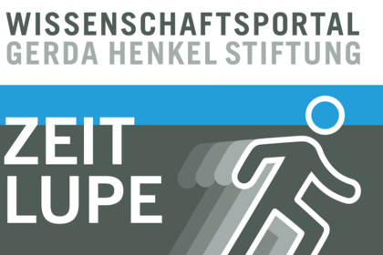 Hinweis L.I.S.A Wissenschaftsportal Gerda Henkel Stiftung Zeitlupe mit stilisiertem Menschen in Bewegung