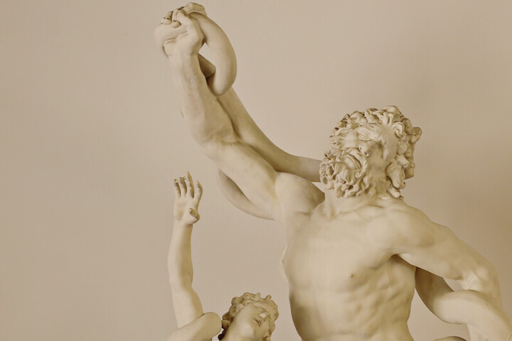 Bild von der Statue "Die Laokoon-Gruppe" aus dem Mannheimer Antikensaal. 