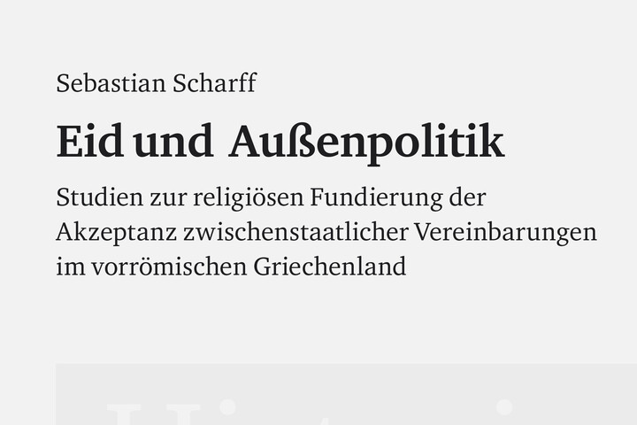 Ausschnitt des Buchcovers von „Eid und Außenpolitik" von Sebastian Scharff