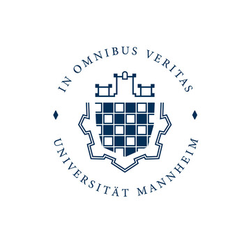 Das Siegel der Universität Mannheim mit dem Motto "In In omnibus veritas suprema lex esto". 