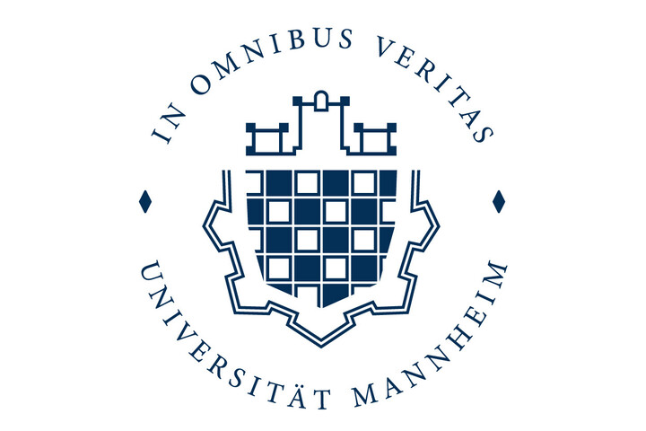 Das Siegel der Universität Mannheim mit dem Motto "In In omnibus veritas suprema lex esto". 