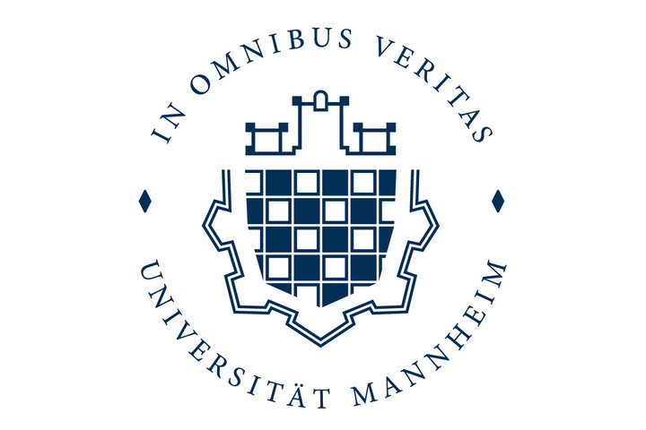 Das Siegel der Universität Mannheim mit dem Motto "In In omnibus veritas suprema lex esto". 