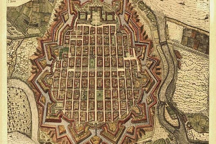 Plan der Residenzstadt Mannheim im Jahr 1758