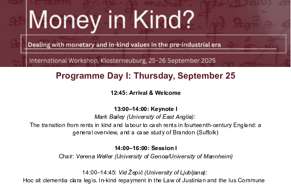 Programm des Workshops