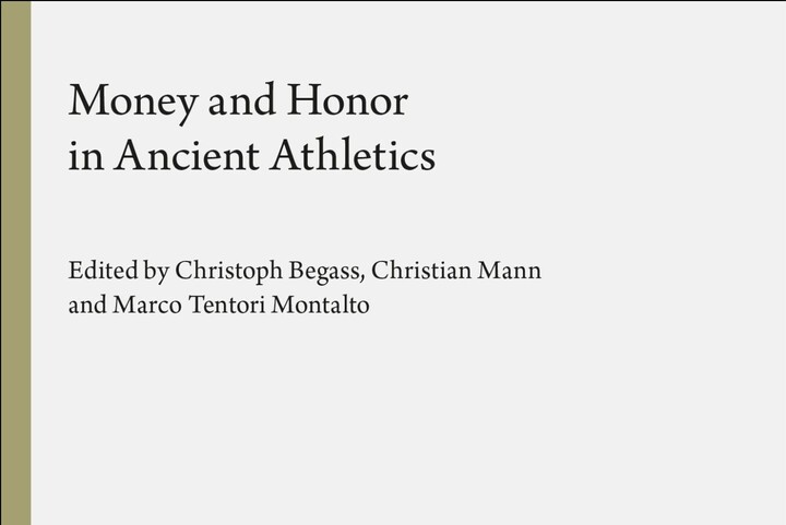 Ausschnitt des Buchcovers von „Money and Honor in Ancient Athletics" von Christoph Begass, Christian Mann und Marco Trentori Montalto