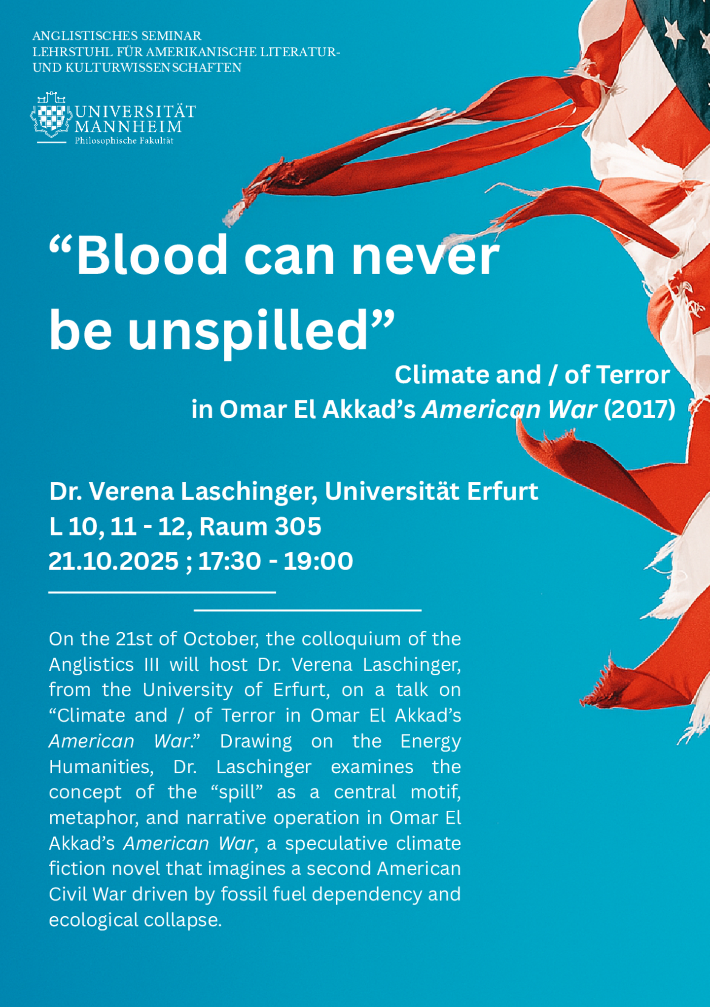 Poster Blood can never be unspilled